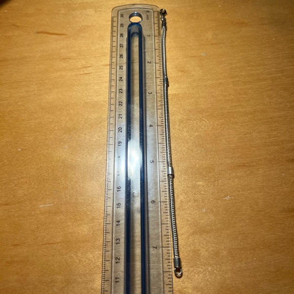 Charm Snake Chain 925 Sterling Silver Italy Bracelet - Picture 10 of 10